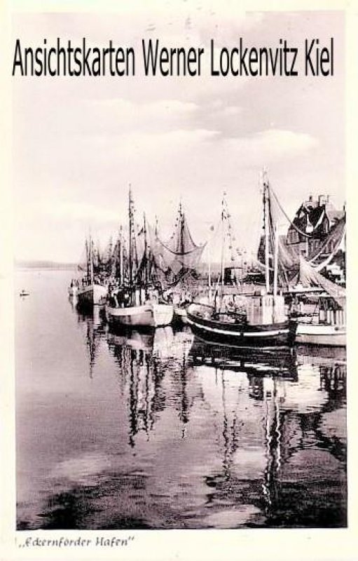 Ansichtskarte Eckernförde Hafen Fischkutter
