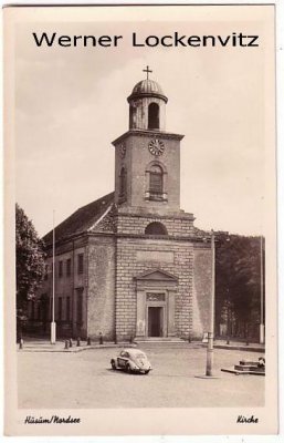 Ansichtskarte Husum Kirche mit Brezelkäfer