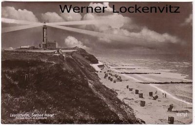 Ansichtskarte Polen Pommern Seebad Horst Niechorze Leuchtturm und Strand