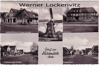 Ansichtskarte Schortens Heidmühle Mühle Oldenburger Straße