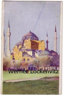 Ansichtskarte Türkei Istanbul Constantinopel Hafenansicht Ste-Sophie