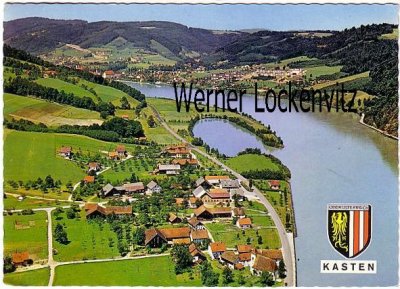 Ansichtskarte Österreich Kasten an der Donau Ortsansicht Panorama Luftbild Niederösterreich