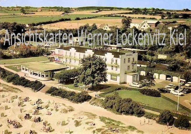 Ansichtskarte Grömitz Hotel Strand-Idyll Bes. Wilhelm Künzel Luftbild