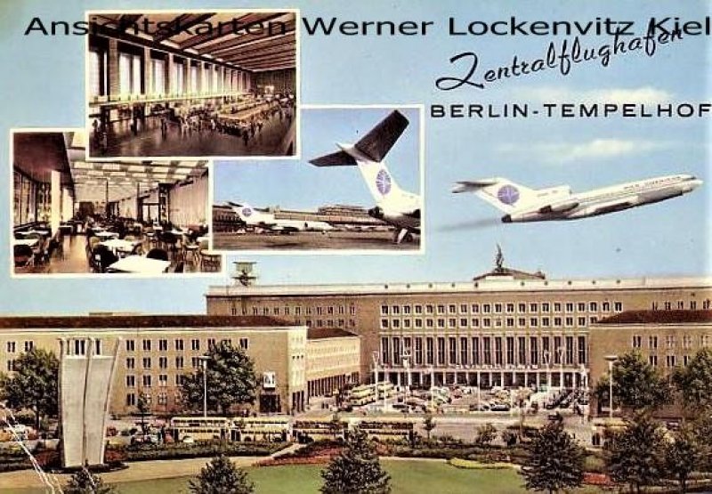 Ansichtskarte Zentralflughafen in Berlin-Tempelhof 