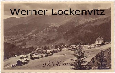 Ansichtskarte Schweiz Davos Clavadel Ortsansicht Panorama Graubünden
