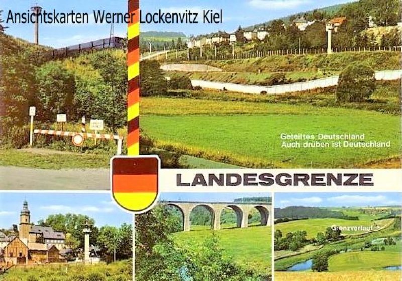 Ansichtskarte Landesgrenze im Saaletal Thüringen