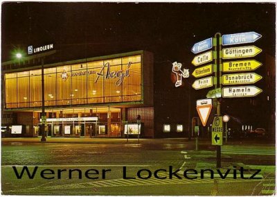 Ansichtskarte Hannover Theater am Aegi bei Nacht