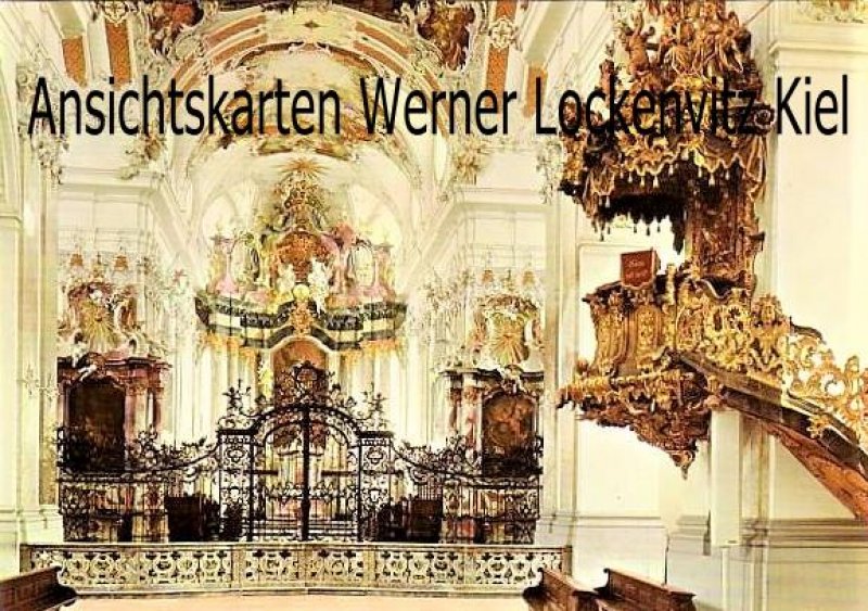Ansichtskarte Abteikirche Innenansicht in Amorbach 