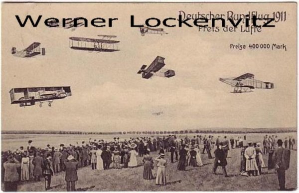 Ansichtskarte Deutscher Rundflug 1911 Preis der Lüfte 