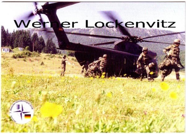 Ansichtskarte Bosnien-Herzegovina Jelec Bundeswehr SFOR Absitzen aus dem Hubschrauber 