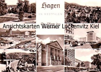 Ansichtskarte Hagen Hauptbahnhof Theater Elberfelder Str. Körner Str.