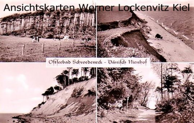 Ansichtskarte Schwedeneck-Dänisch-Nienhof Steilküste Weg Weide Landpoststempel