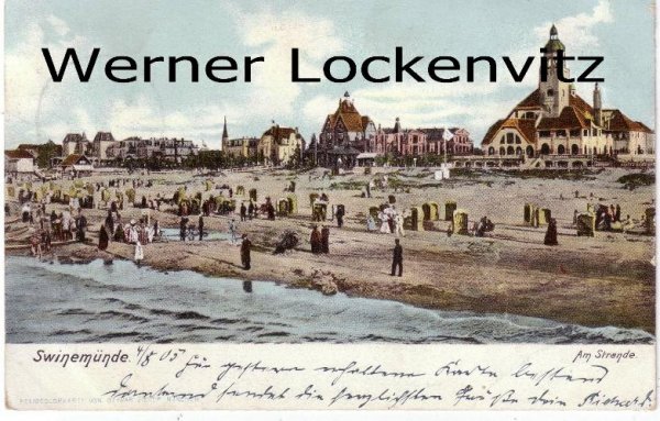 Alte Ansichtskarte Polen Pommern Swinemünde Świnoujście Am Strande