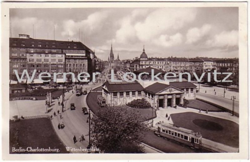 Ansichtskarte Berlin-Charlottenburg Wittenbergplatz mit Straßenbahn