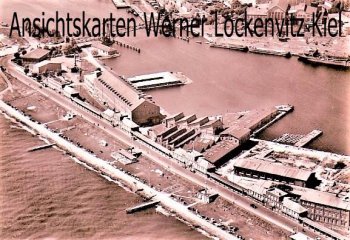 Ansichtskarte Wilhelmshaven Südstrand mit Kaiser-Wilhelm-Brücke Luftbild