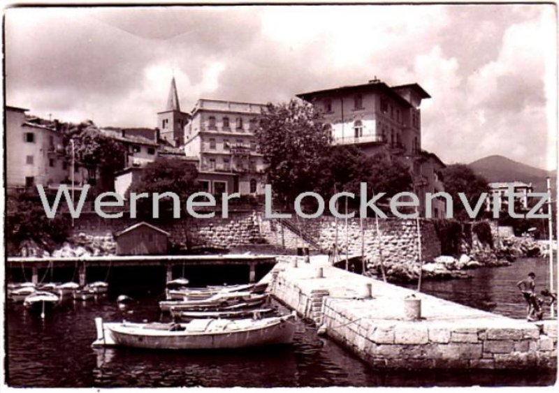 Ansichtskarte Kroatien Lovran Ortsansicht Blick vom Wasser aus