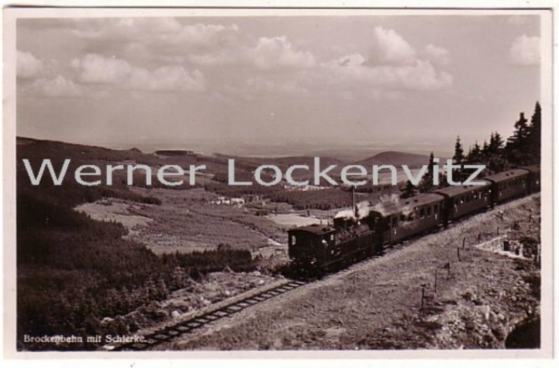 Ansichtskarte Brocken Brockenbahn mit Schierke Schmalspurbahn