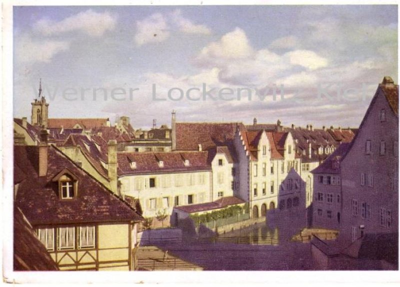 Ansichtskarte Frankreich Colmar Alte Dächer an der Lauch Heinrich Hoffmann