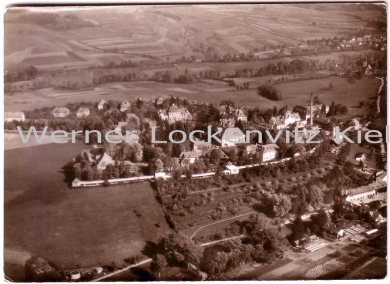 Ansichtskarte Ebensfeld-Kutzenberg Ortsansicht Luftbild mit Landpoststempel Prächting