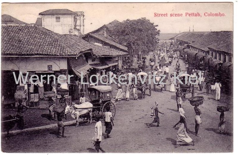 Ansichtskarte Sri Lanka Colombo Street scene Pettah