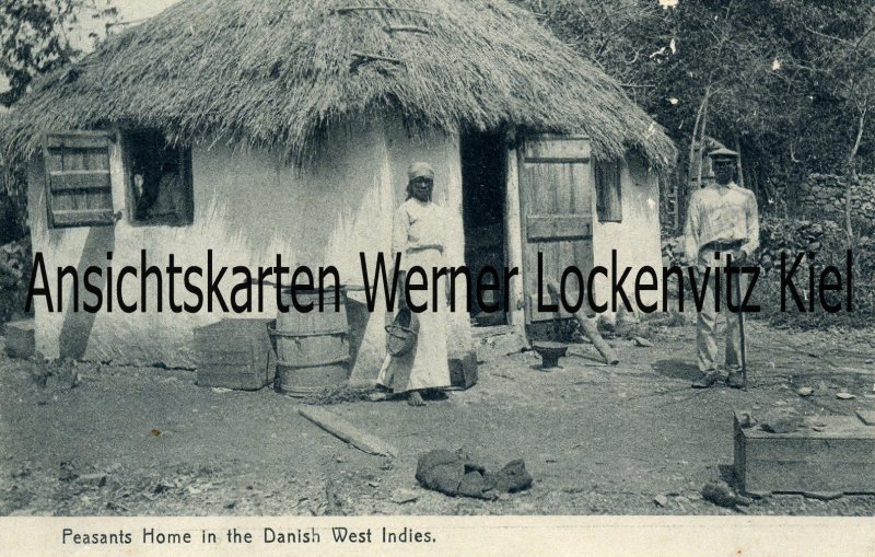Ansichtskarte Dänisch-Westindien Dansk Vestindien Jungferninseln Virgin Islands Peasants Home