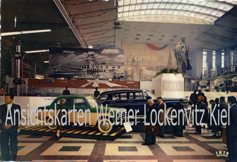 Ansichtskarte Belgien Weltausstellung Brüssel 1958 Pavillon der UDSSR Automobile