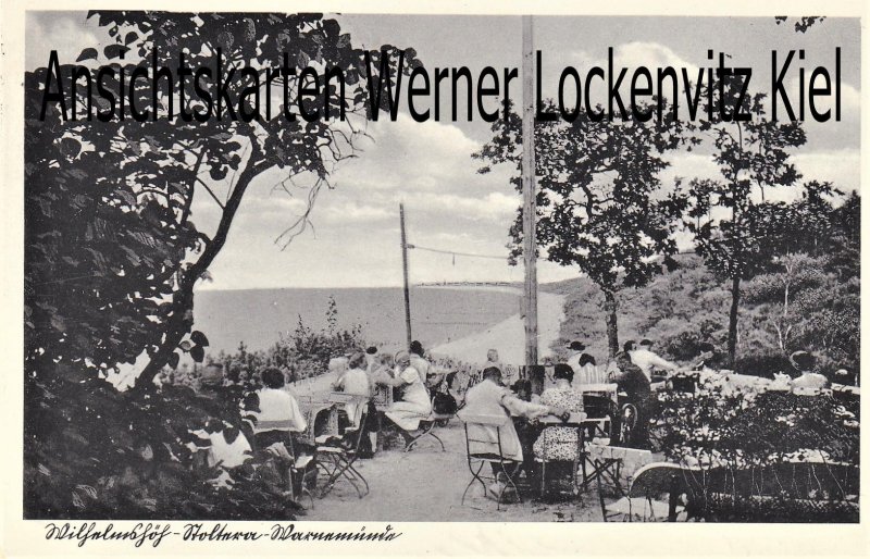 Ansichtskarte Rostock-Warnemünde Wilhelmshöh Stoltera Terrasse Bes. P. Holtfreter