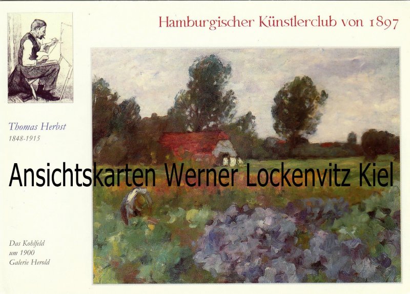 Ansichtskarte Hamburg Thomas Herbst Gemälde Das Kohlfeld Künstlerklub von 1897