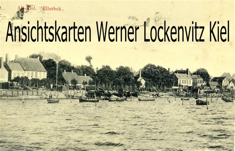 Ansichtskarte Kiel-Ellerbek Blick vom Wasser aus auf den Stadtteil