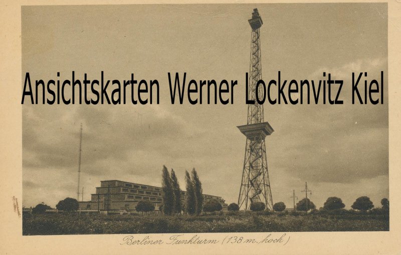 Ansichtskarte Berlin Funkturm mit altem Sendemast