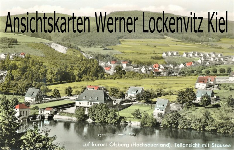 Ansichtskarte Olsberg Teilansicht mit Stausee Hochsauerland Ortsansicht 