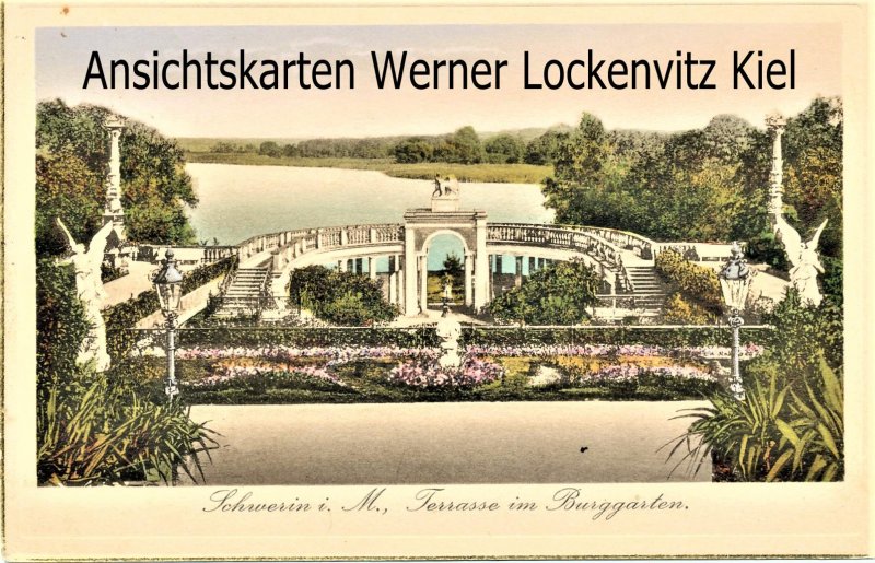 Ansichtskarte Schwerin Terrasse im Burggraben