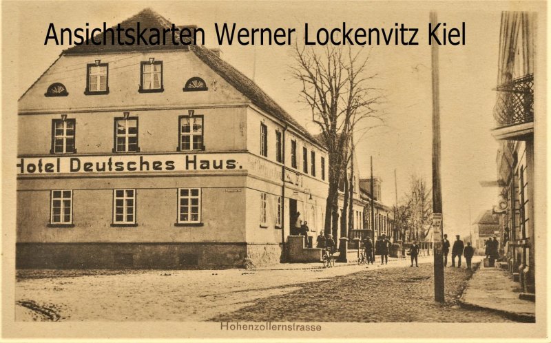 Ansichtskarte Polen Sternberg Torzym Hohenzollernstraße mit Hotel Deutsches Haus