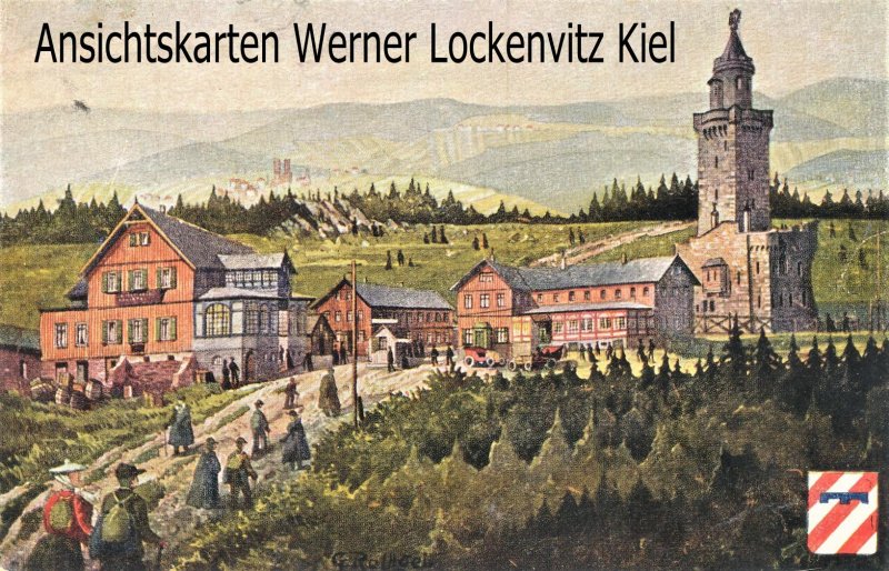Ansichtskarte Schmitten Niederreifenberg im Taunus Großer Feldberg mit Restauration Künstlerkarte sign. Georg Ludwig Rothgeb