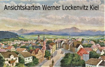 Ansichtskarte Weilheim Oberbayern Totalansicht Gemälde