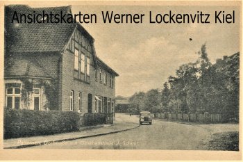 Ansichtskarte Pattensen Dorfstraße mit Geschäftshaus von J. Schmit