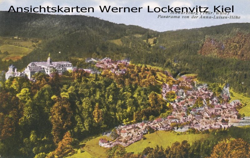 Ansichtskarte Schwarzburg Thüringen Schwarzatal Panorama von der Anna-Luisen-Höhe