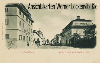 Ansichtskarte Österreich Simbach Braunau am Inn Hauptstraße mit Apotheke